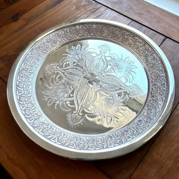 Vintage Meriden 11" Silver Plate Platter - Quadruple Plate 1705 II V - Picture 7 of 10